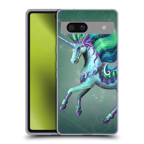 Rose Khan Unicorns Sea Green Soft Gel Case for Google Pixel 7a