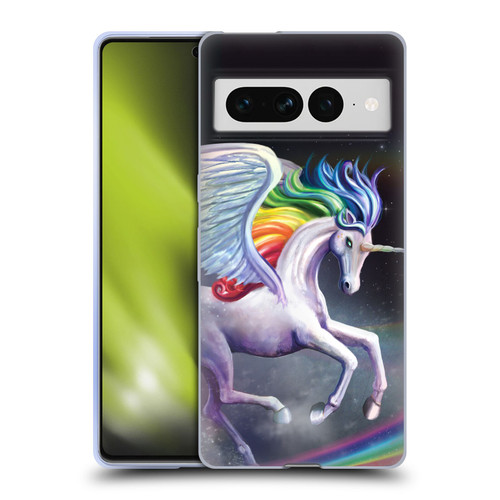 Rose Khan Unicorns Rainbow Dancer Soft Gel Case for Google Pixel 7 Pro