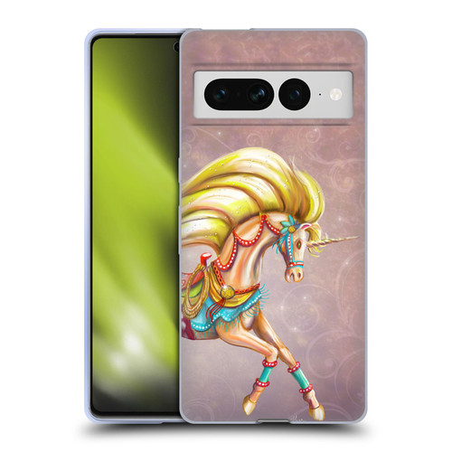 Rose Khan Unicorns Western Palomino Soft Gel Case for Google Pixel 7 Pro