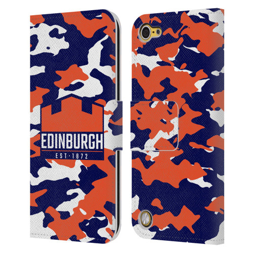 Edinburgh Rugby Logo 2 Camouflage Leather Book Wallet Case Cover For Apple iPod Touch 5G 5th Gen