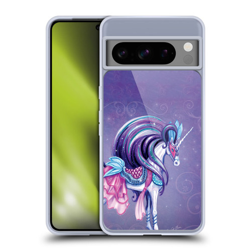 Rose Khan Unicorns White And Purple Soft Gel Case for Google Pixel 8 Pro