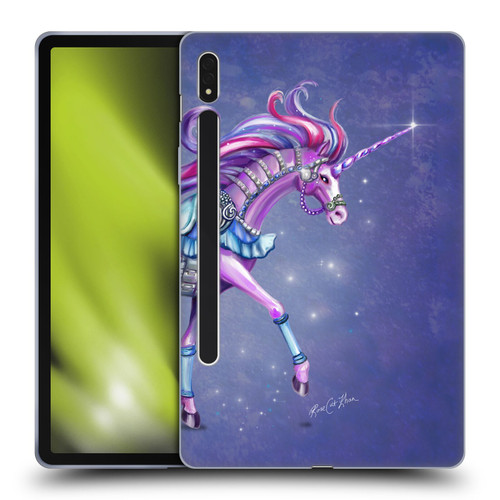 Rose Khan Unicorns Purple Carousel Horse Soft Gel Case for Samsung Galaxy Tab S8