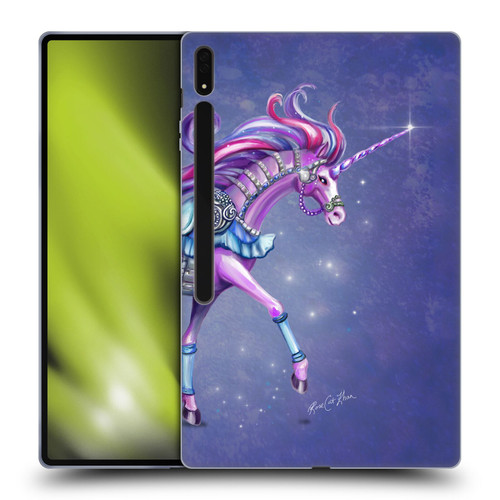 Rose Khan Unicorns Purple Carousel Horse Soft Gel Case for Samsung Galaxy Tab S8 Ultra
