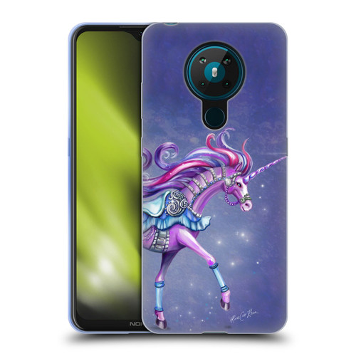 Rose Khan Unicorns Purple Carousel Horse Soft Gel Case for Nokia 5.3