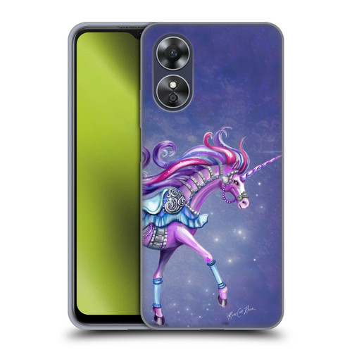 Rose Khan Unicorns Purple Carousel Horse Soft Gel Case for OPPO A17