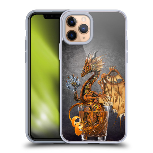 Stanley Morrison Dragons Gold Steampunk Drink Soft Gel Case for Apple iPhone 11 Pro
