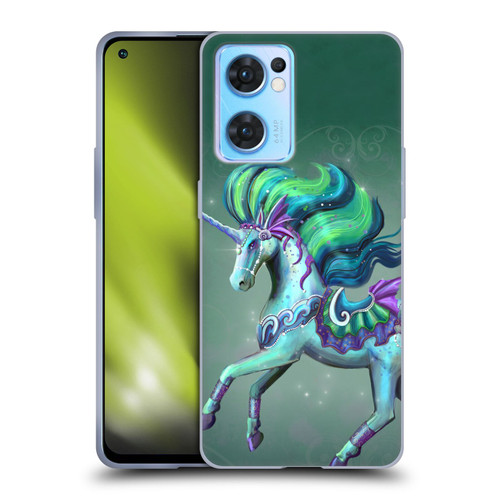 Rose Khan Unicorns Sea Green Soft Gel Case for OPPO Reno7 5G / Find X5 Lite