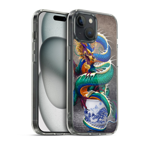 Stanley Morrison Dragons Asian Sake Drink Soft Gel Case for Apple iPhone 15 & MagSafe