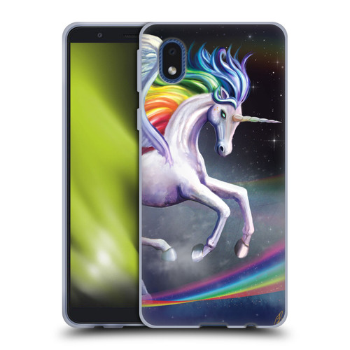 Rose Khan Unicorns Rainbow Dancer Soft Gel Case for Samsung Galaxy A01 Core (2020)