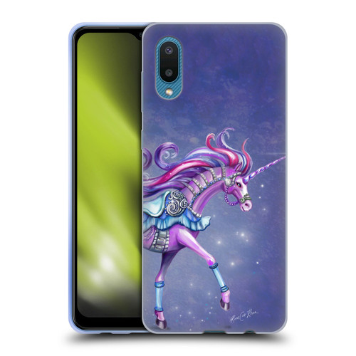 Rose Khan Unicorns Purple Carousel Horse Soft Gel Case for Samsung Galaxy A02/M02 (2021)