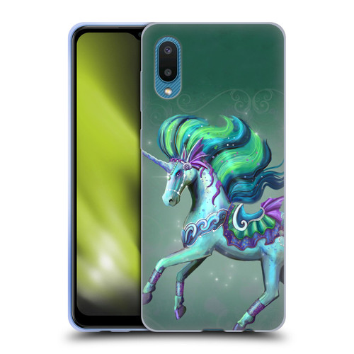 Rose Khan Unicorns Sea Green Soft Gel Case for Samsung Galaxy A02/M02 (2021)
