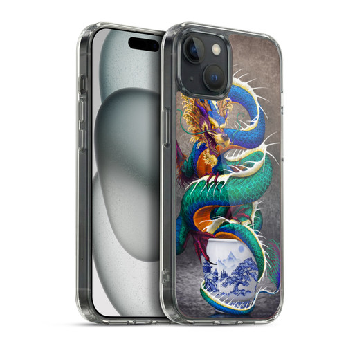 Stanley Morrison Dragons Asian Sake Drink Soft Gel Case for Apple iPhone 15 Plus & MagSafe