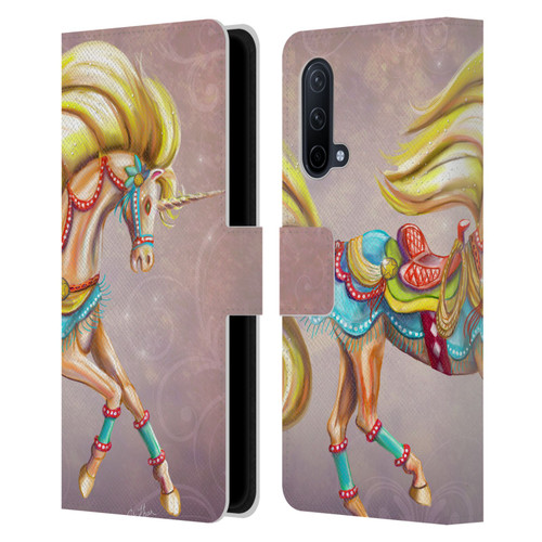 Rose Khan Unicorns Western Palomino Leather Book Wallet Case Cover For OnePlus Nord CE 5G