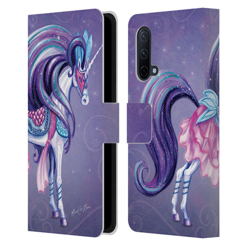 Rose Khan Unicorns White And Purple Leather Book Wallet Case Cover For OnePlus Nord CE 5G