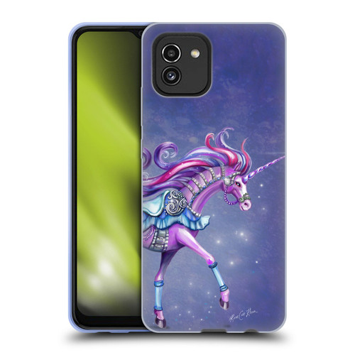 Rose Khan Unicorns Purple Carousel Horse Soft Gel Case for Samsung Galaxy A03 (2021)