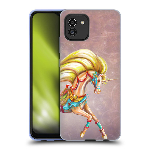 Rose Khan Unicorns Western Palomino Soft Gel Case for Samsung Galaxy A03 (2021)