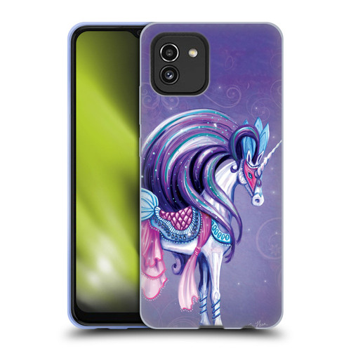 Rose Khan Unicorns White And Purple Soft Gel Case for Samsung Galaxy A03 (2021)
