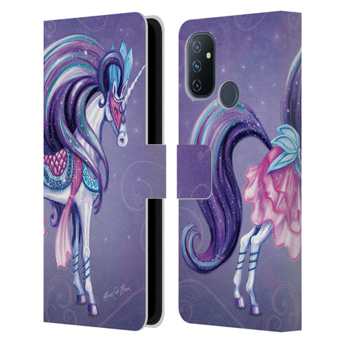 Rose Khan Unicorns White And Purple Leather Book Wallet Case Cover For OnePlus Nord N100