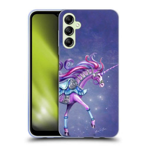 Rose Khan Unicorns Purple Carousel Horse Soft Gel Case for Samsung Galaxy A14 5G