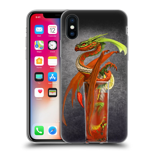 Stanley Morrison Dragons Red Tomato Bloody Mary Soft Gel Case for Apple iPhone X / iPhone XS