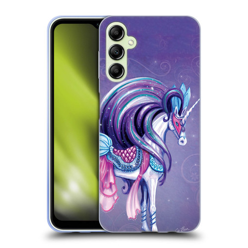 Rose Khan Unicorns White And Purple Soft Gel Case for Samsung Galaxy A14 5G