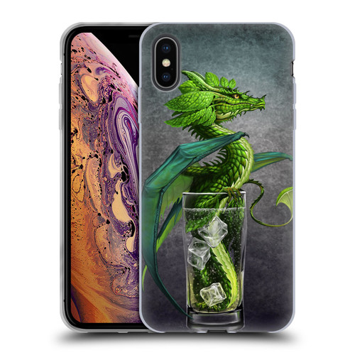 Stanley Morrison Dragons Green Mojito Drink Soft Gel Case for Apple iPhone XS Max