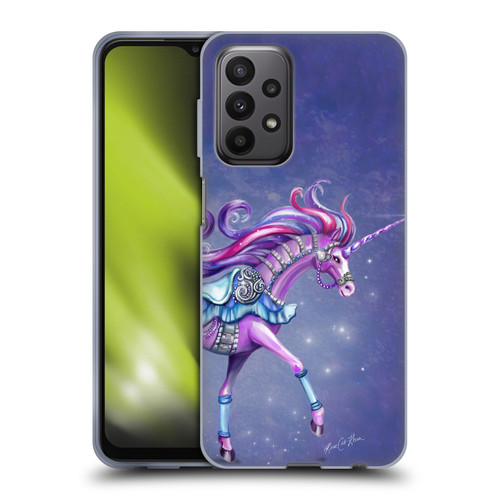 Rose Khan Unicorns Purple Carousel Horse Soft Gel Case for Samsung Galaxy A23 / 5G (2022)