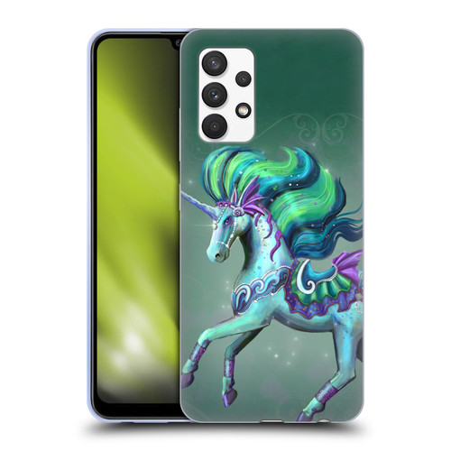 Rose Khan Unicorns Sea Green Soft Gel Case for Samsung Galaxy A32 (2021)