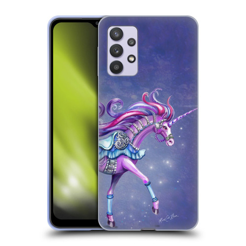 Rose Khan Unicorns Purple Carousel Horse Soft Gel Case for Samsung Galaxy A32 5G / M32 5G (2021)