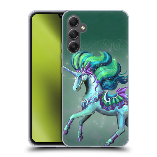 Rose Khan Unicorns Sea Green Soft Gel Case for Samsung Galaxy A34 5G