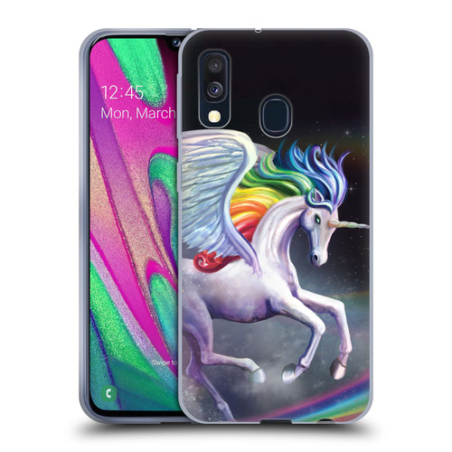 Rose Khan Unicorns Rainbow Dancer Soft Gel Case for Samsung Galaxy A40 (2019)
