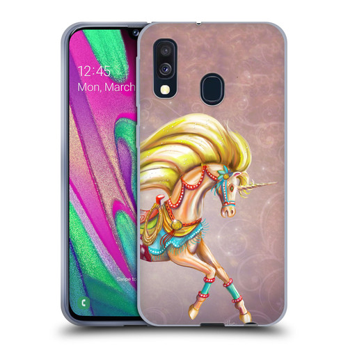 Rose Khan Unicorns Western Palomino Soft Gel Case for Samsung Galaxy A40 (2019)