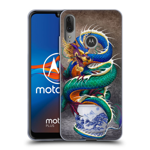 Stanley Morrison Dragons Asian Sake Drink Soft Gel Case for Motorola Moto E6 Plus