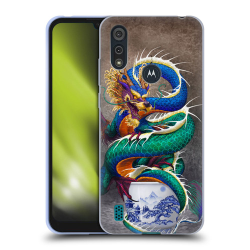 Stanley Morrison Dragons Asian Sake Drink Soft Gel Case for Motorola Moto E6s (2020)