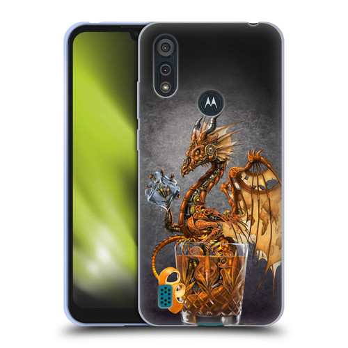Stanley Morrison Dragons Gold Steampunk Drink Soft Gel Case for Motorola Moto E6s (2020)