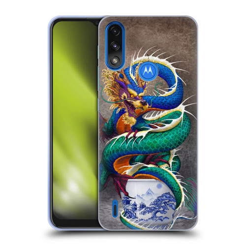 Stanley Morrison Dragons Asian Sake Drink Soft Gel Case for Motorola Moto E7 Power / Moto E7i Power