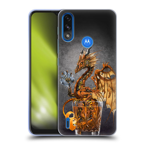 Stanley Morrison Dragons Gold Steampunk Drink Soft Gel Case for Motorola Moto E7 Power / Moto E7i Power