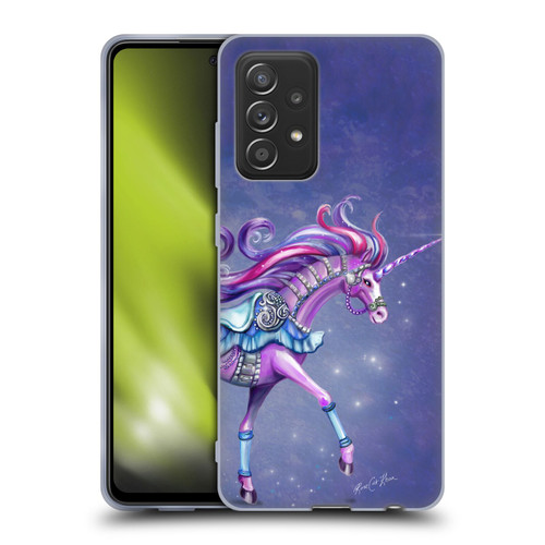 Rose Khan Unicorns Purple Carousel Horse Soft Gel Case for Samsung Galaxy A52 / A52s / 5G (2021)