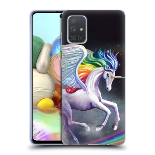 Rose Khan Unicorns Rainbow Dancer Soft Gel Case for Samsung Galaxy A71 (2019)