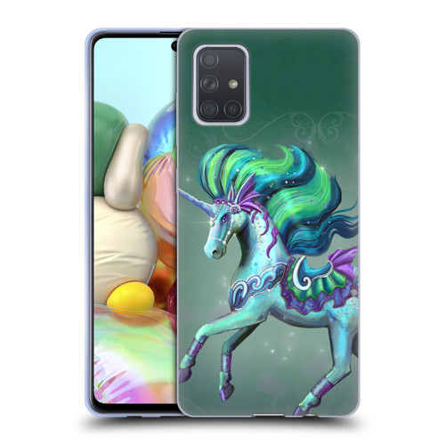 Rose Khan Unicorns Sea Green Soft Gel Case for Samsung Galaxy A71 (2019)