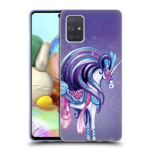 Rose Khan Unicorns White And Purple Soft Gel Case for Samsung Galaxy A71 (2019)