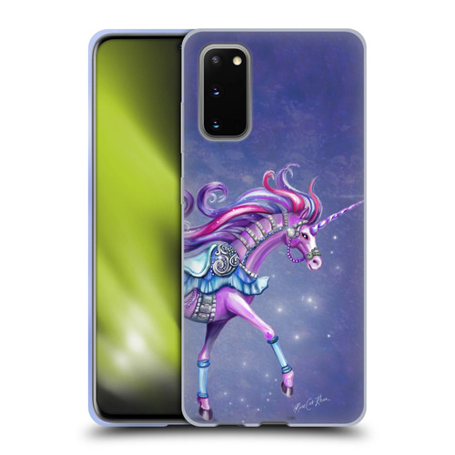 Rose Khan Unicorns Purple Carousel Horse Soft Gel Case for Samsung Galaxy S20 / S20 5G