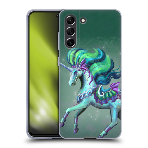 Rose Khan Unicorns Sea Green Soft Gel Case for Samsung Galaxy S21 FE 5G