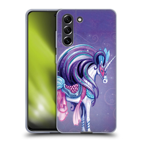 Rose Khan Unicorns White And Purple Soft Gel Case for Samsung Galaxy S21 FE 5G