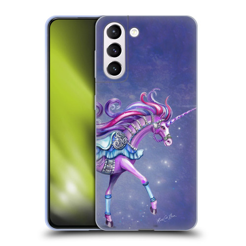 Rose Khan Unicorns Purple Carousel Horse Soft Gel Case for Samsung Galaxy S21+ 5G