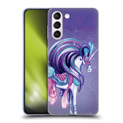 Rose Khan Unicorns White And Purple Soft Gel Case for Samsung Galaxy S21+ 5G