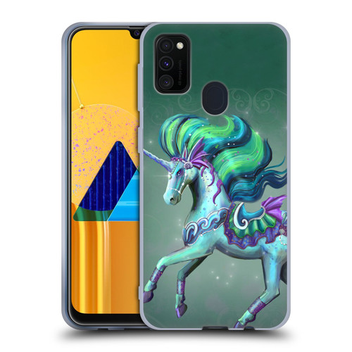 Rose Khan Unicorns Sea Green Soft Gel Case for Samsung Galaxy M30s (2019)/M21 (2020)