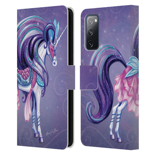 Rose Khan Unicorns White And Purple Leather Book Wallet Case Cover For Samsung Galaxy S20 FE / 5G