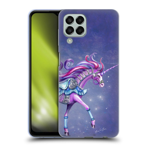 Rose Khan Unicorns Purple Carousel Horse Soft Gel Case for Samsung Galaxy M33 (2022)