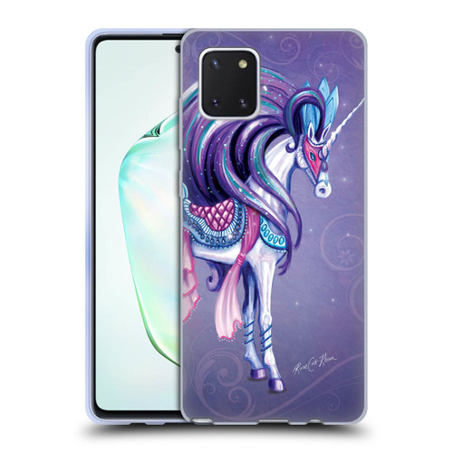 Rose Khan Unicorns White And Purple Soft Gel Case for Samsung Galaxy Note10 Lite